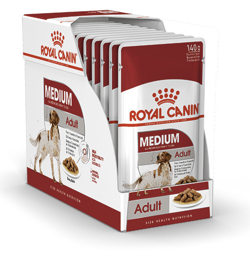 

Royal Canin Medium Adult, влажный корм для взрослых собак средних пород, 10х140г.