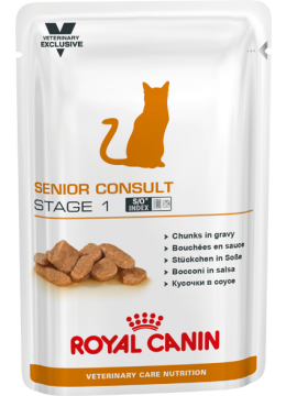

Royal Canin Senior Consult Stage 1 Feline 85 гр упаковка 12 шт лечебный влажный корм (Роял Канин)