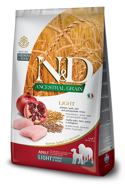

Farmina (Фармина) N&D LOW GRAIN DOG LIGHT CHICKEN & POMEGRANATE ADULT MEDIUM & MAXI 12 KGНизкозерновой сухой корм для собак склонных к полноте (курица/гранат), 12 кг
