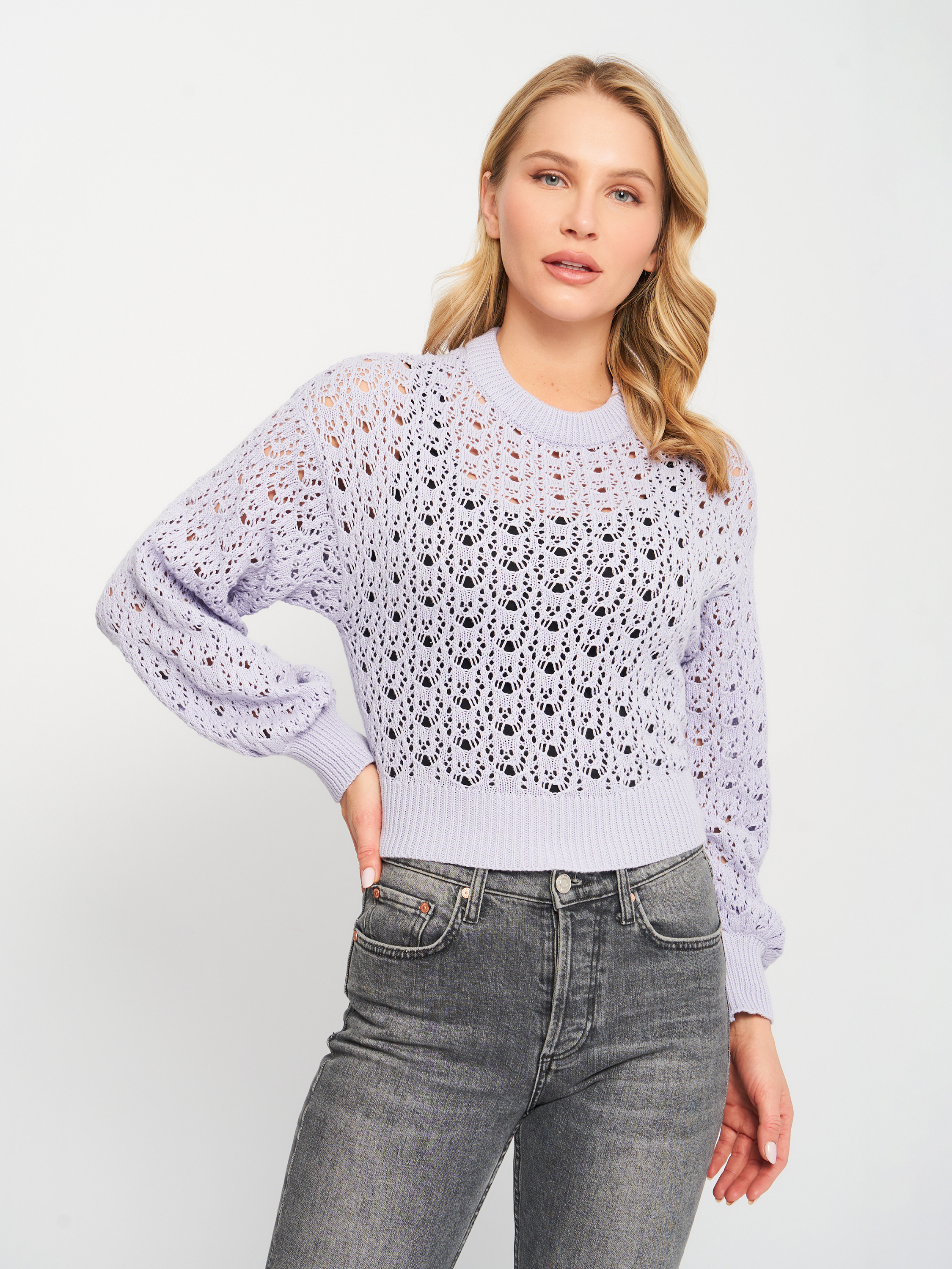 

Джемпер Pull & Bear 9553/311/629  Сиреневый, Джемпер Pull & Bear 9553/311/629 S Сиреневый