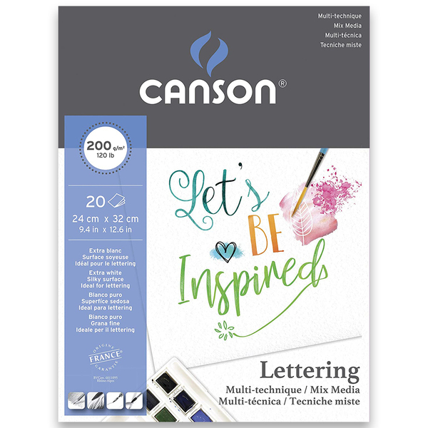 

Блок бумаги для леттеринга Canson 200 гр 24х32 см 20л (C400109829)