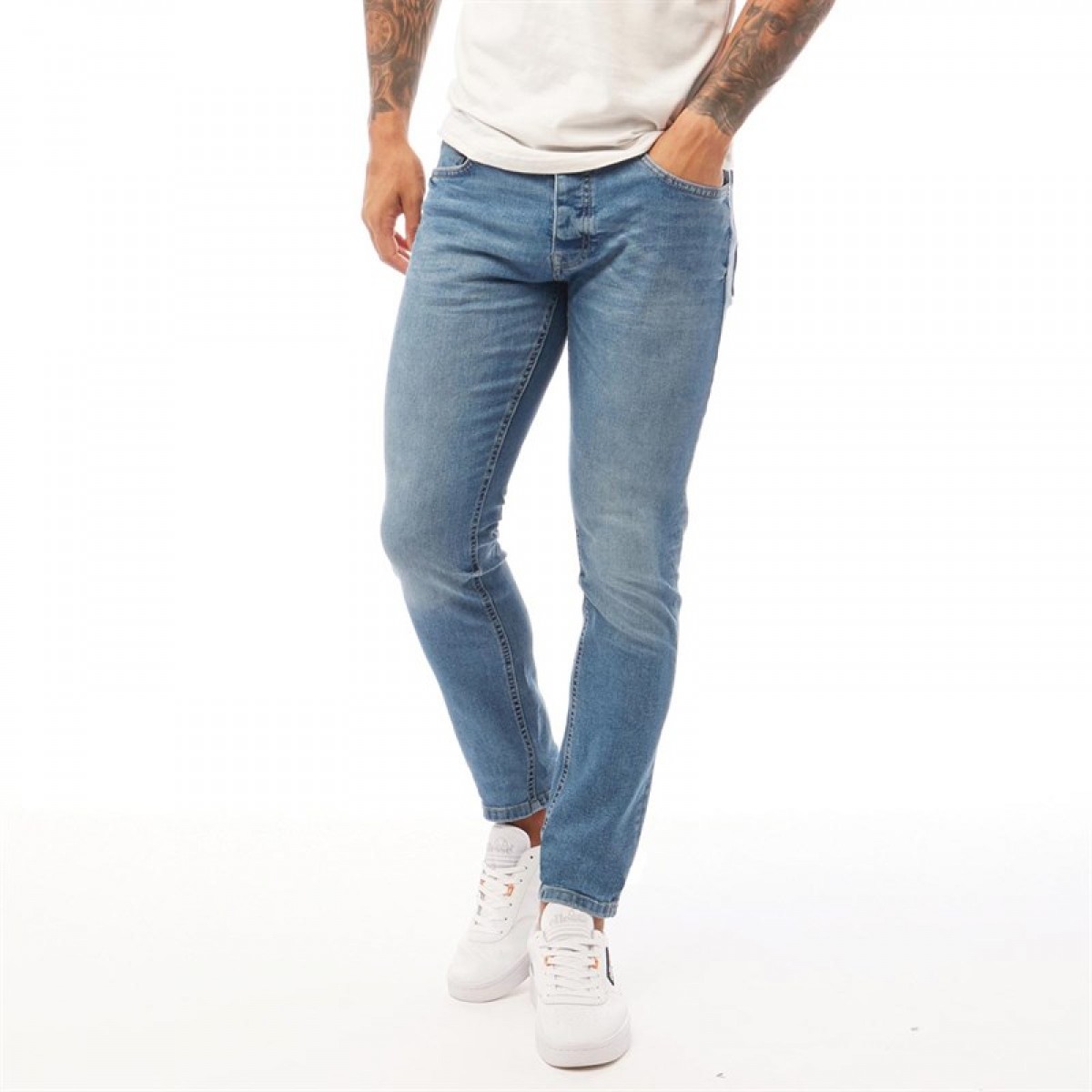 

Джинсы Crosshatch Barbeck Slim Fit Light Wash Light Blue, 38W 32L