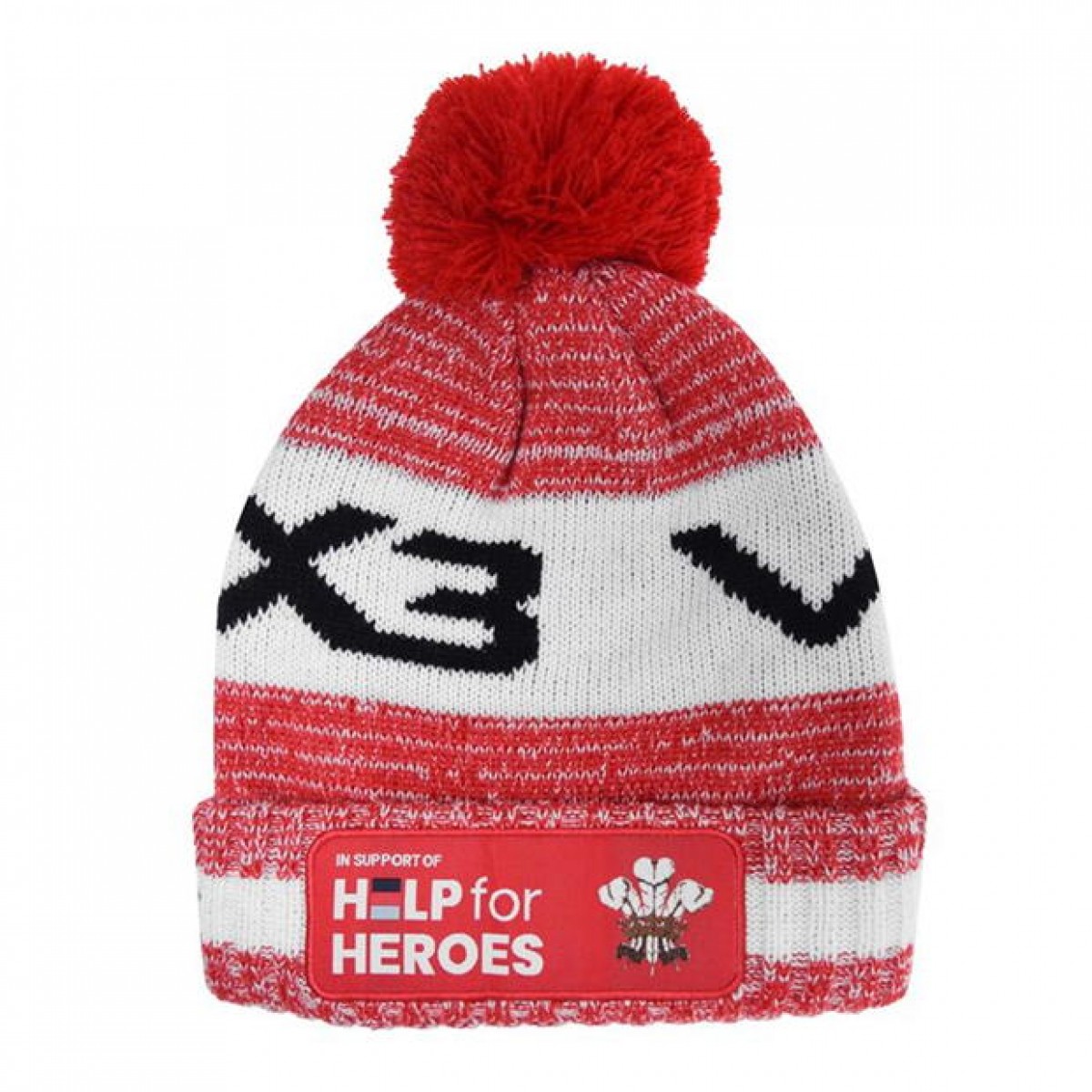 

Головной убор VX-3 For Heroes Wales Bobble Hat Red, Универсальный