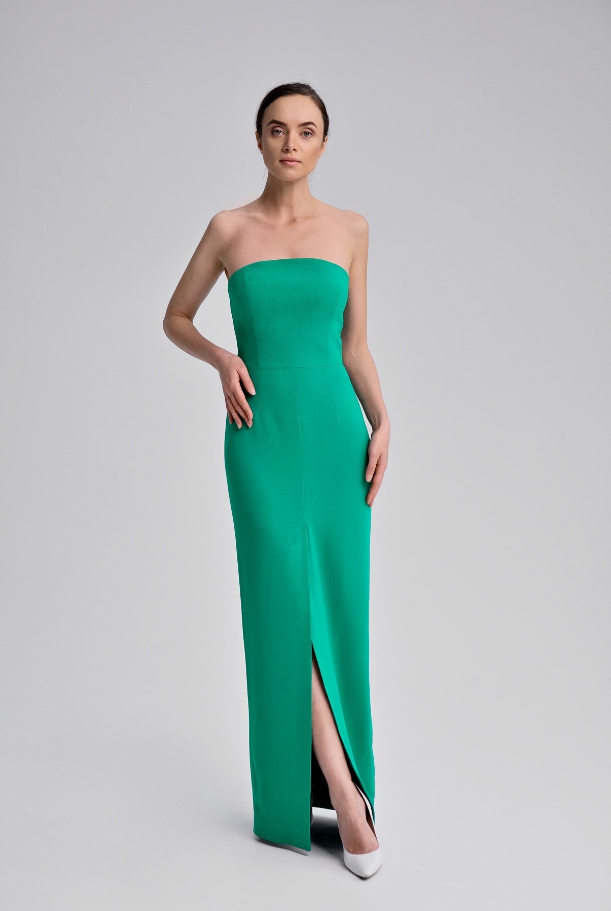 Вечернее зеленое платье с открытыми плечами XS от продавца: Dresses for ...