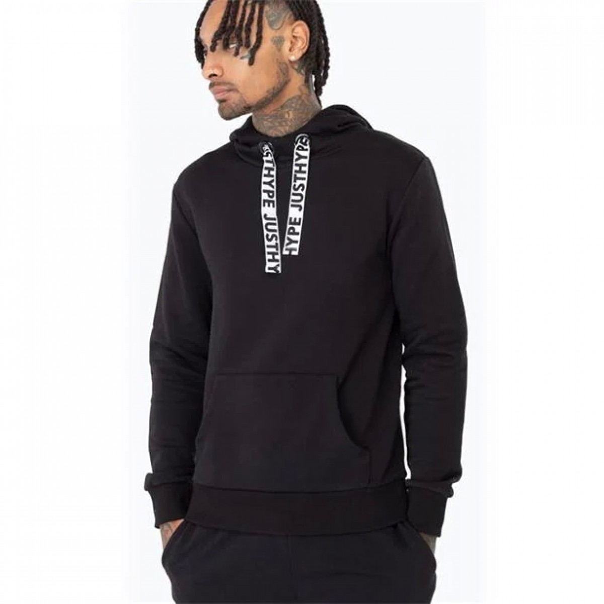 

Худи Hype Black Drawstring Men's Pullover Black,  (48, Худи Hype Black Drawstring Men's Pullover Black, L (48)