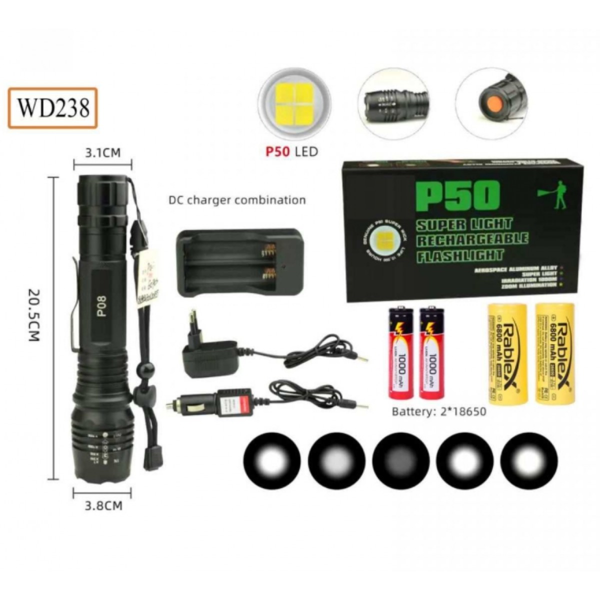 

Фонарь ручной Police WD-238