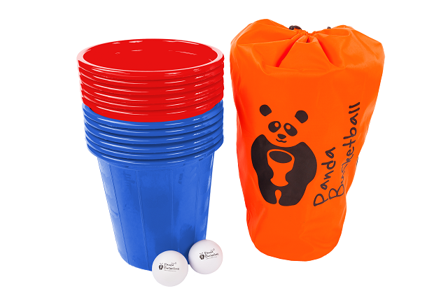 

Уличная игра с мячом в парке на улице от Outdoors Panda Bucketball красно-синие ведерки