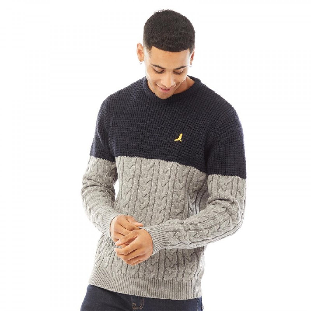 

Джемпер Brave Soul Altay Neck Midnight Navy/Silver Grey Marl Multi, S (44)