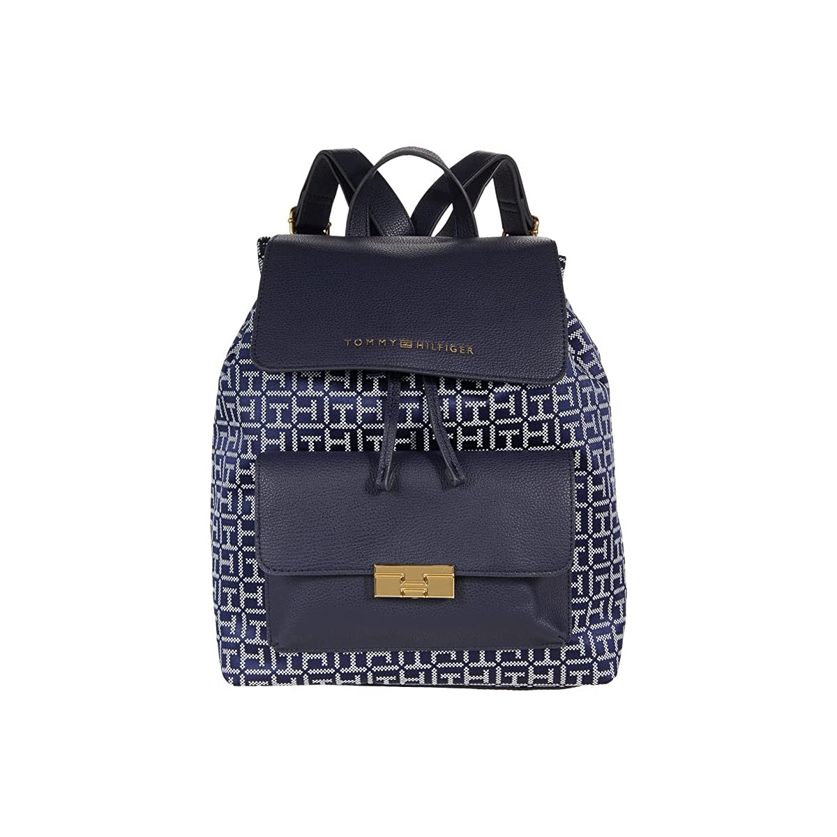 

Рюкзак Tommy Hilfiger Francesca II-Flap -Square Monogram Jacquard with PVC Navy/White, Универсальный