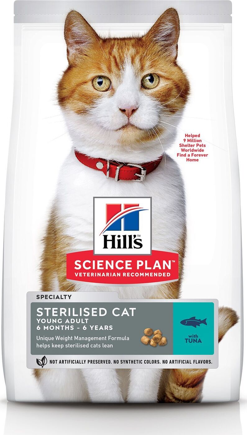 

Сухой корм для взрослых кошек с тунцом Hill's Science Plan Adult Sterilised 1,5 кг Hill`s BGL-HI-126