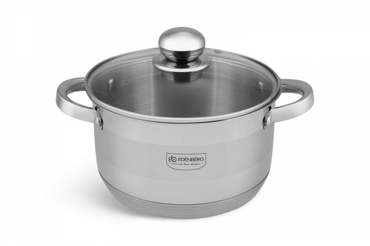 

Кастрюля из нержавеющей стали Edenberg EB-3005 3,6 л 20 см с крышкой