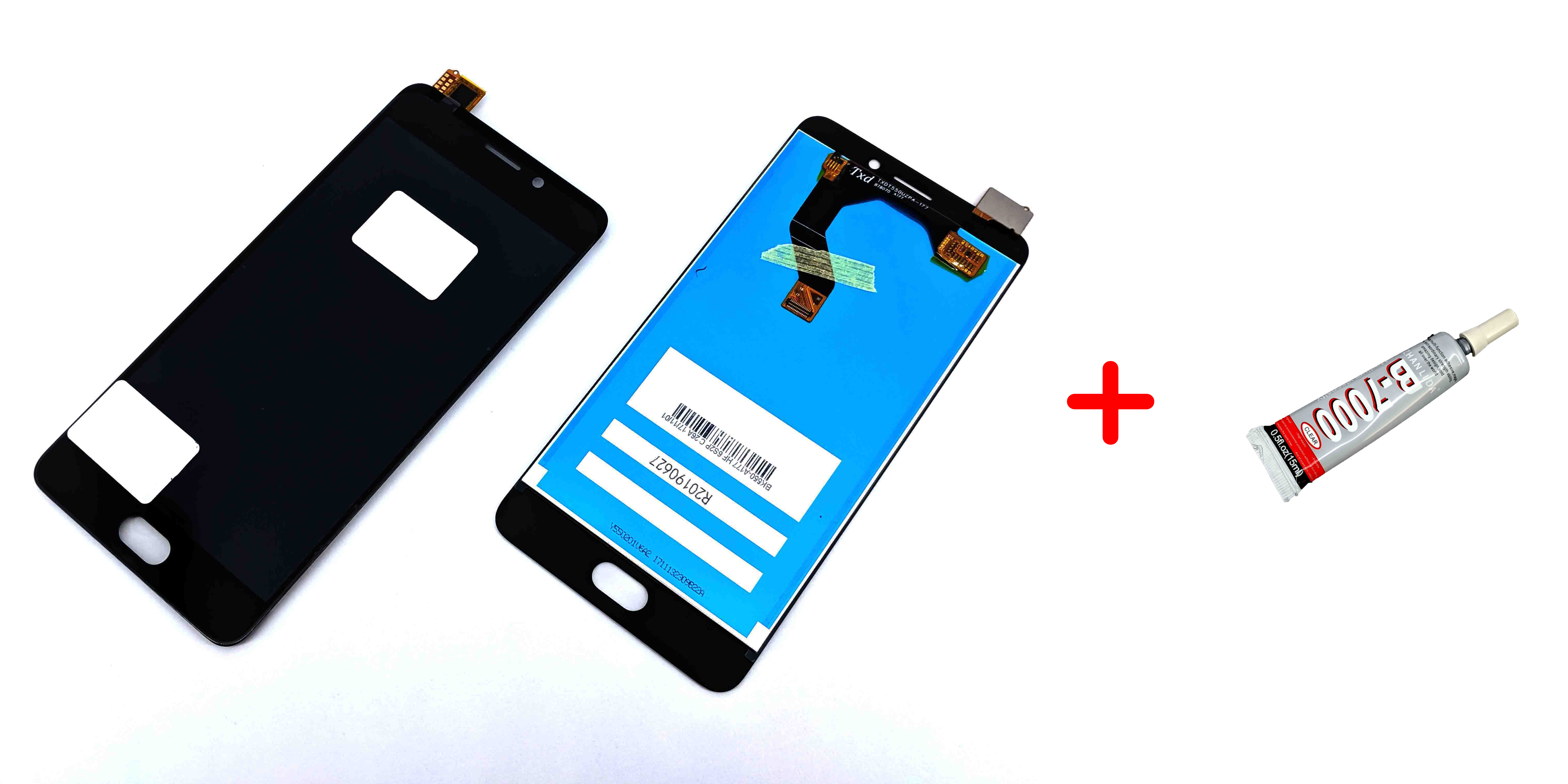 

Дисплей + сенсор (модуль) экран Meizu M6 Note (M721) черный + клей B7000