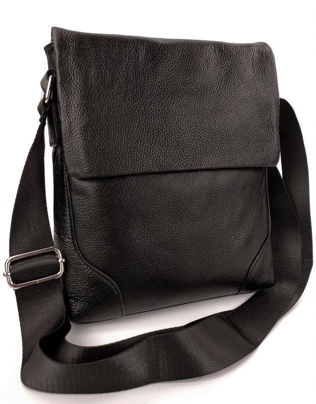 

Мужская кожаная сумка месенджер Tiding Bag 1384-NM 25 х 29 х 7 Черный