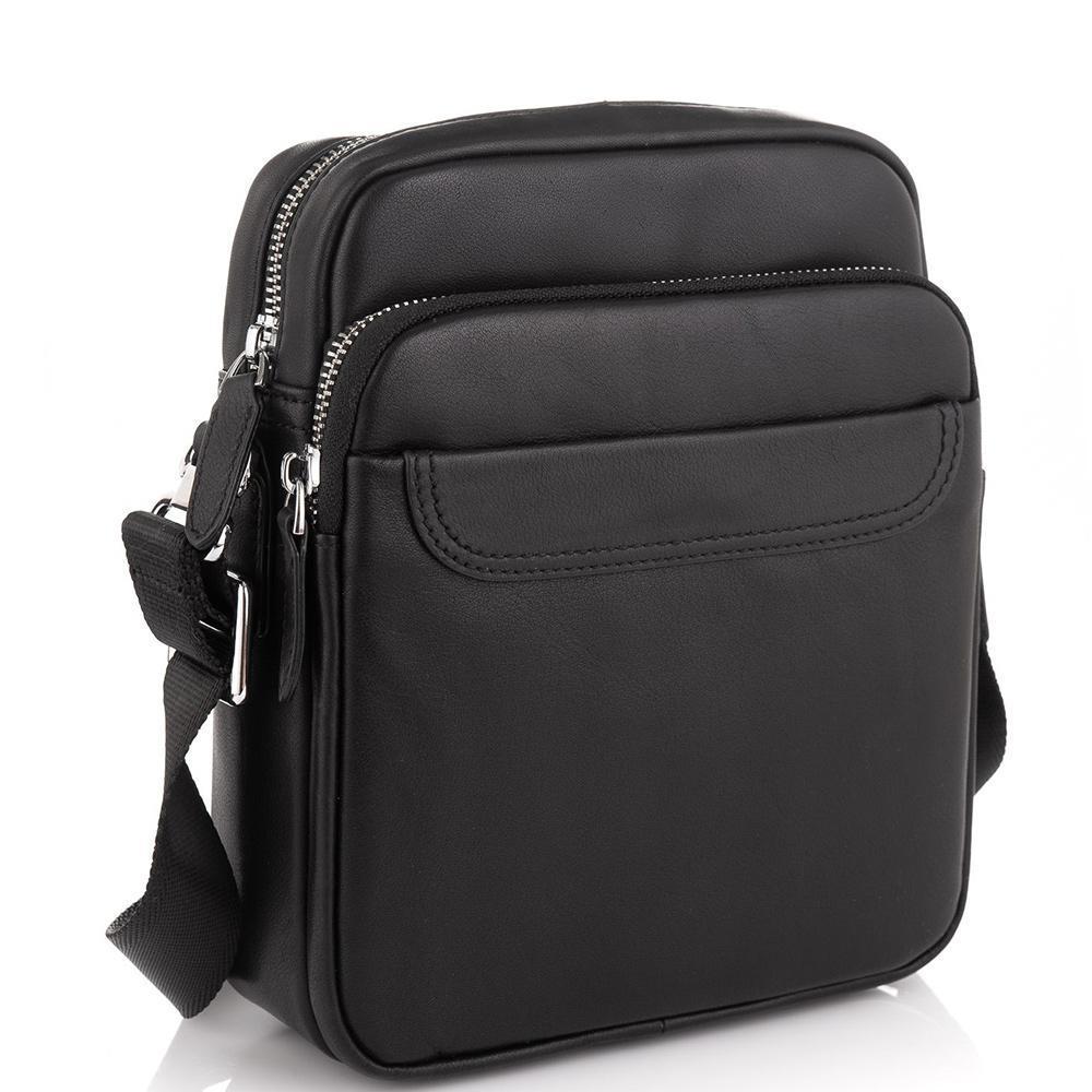 

Мужская кожаная сумка месенджер Tiding Bag 14418-NM 18,5x22x6 Черный