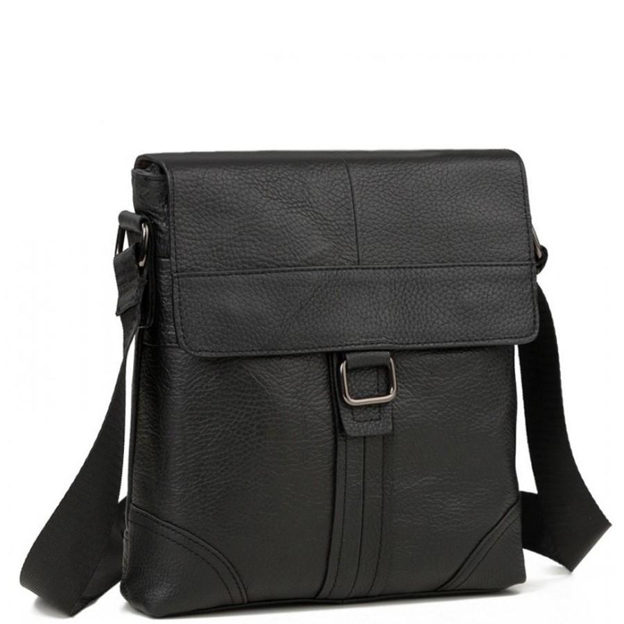 

Мужская кожаная сумка месенджер Tiding Bag 14397-NM 24 х 26 х 6 Черный