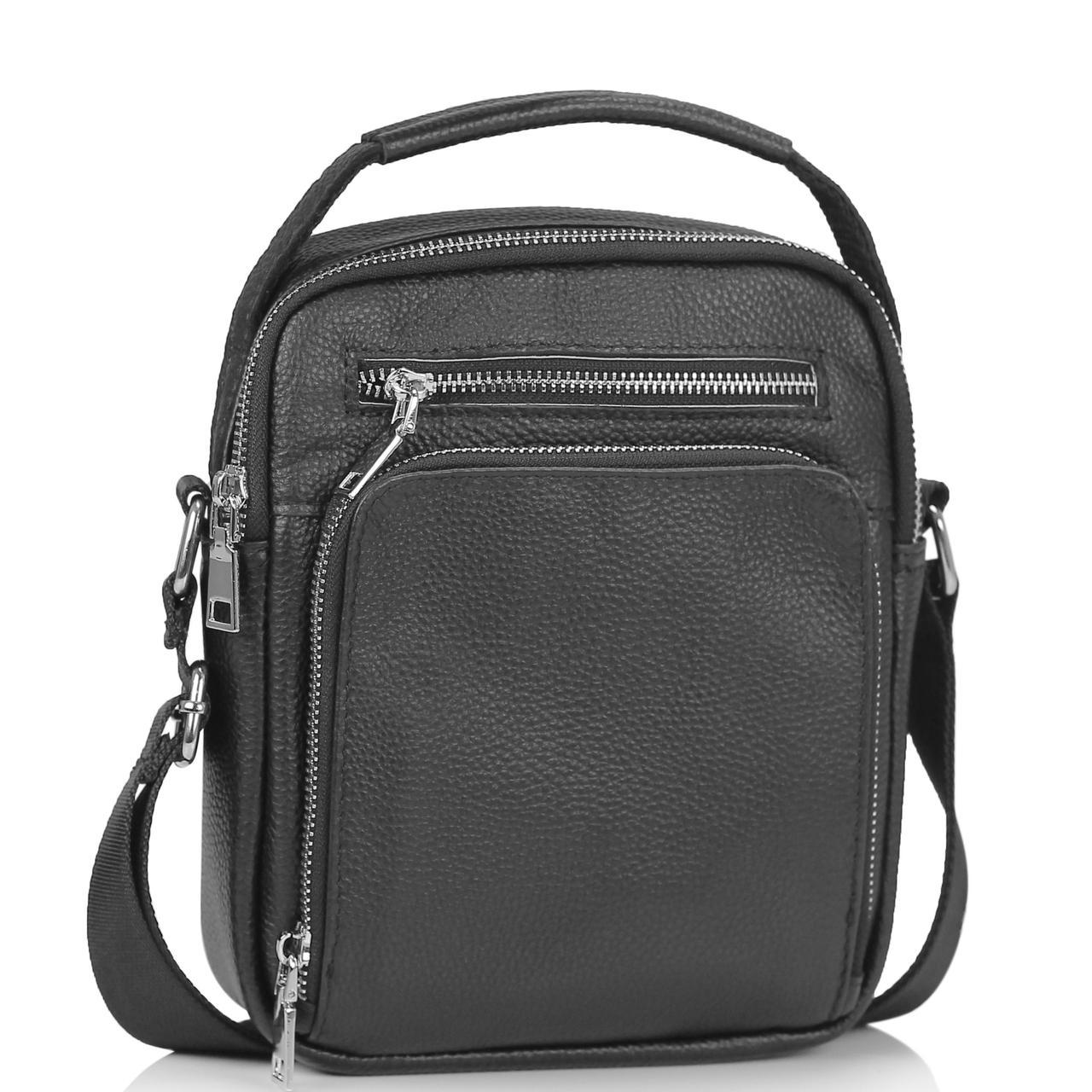 

Мужская кожаная сумка месенджер Tiding Bag 13755-NM 18 x 22 x 5 Черный