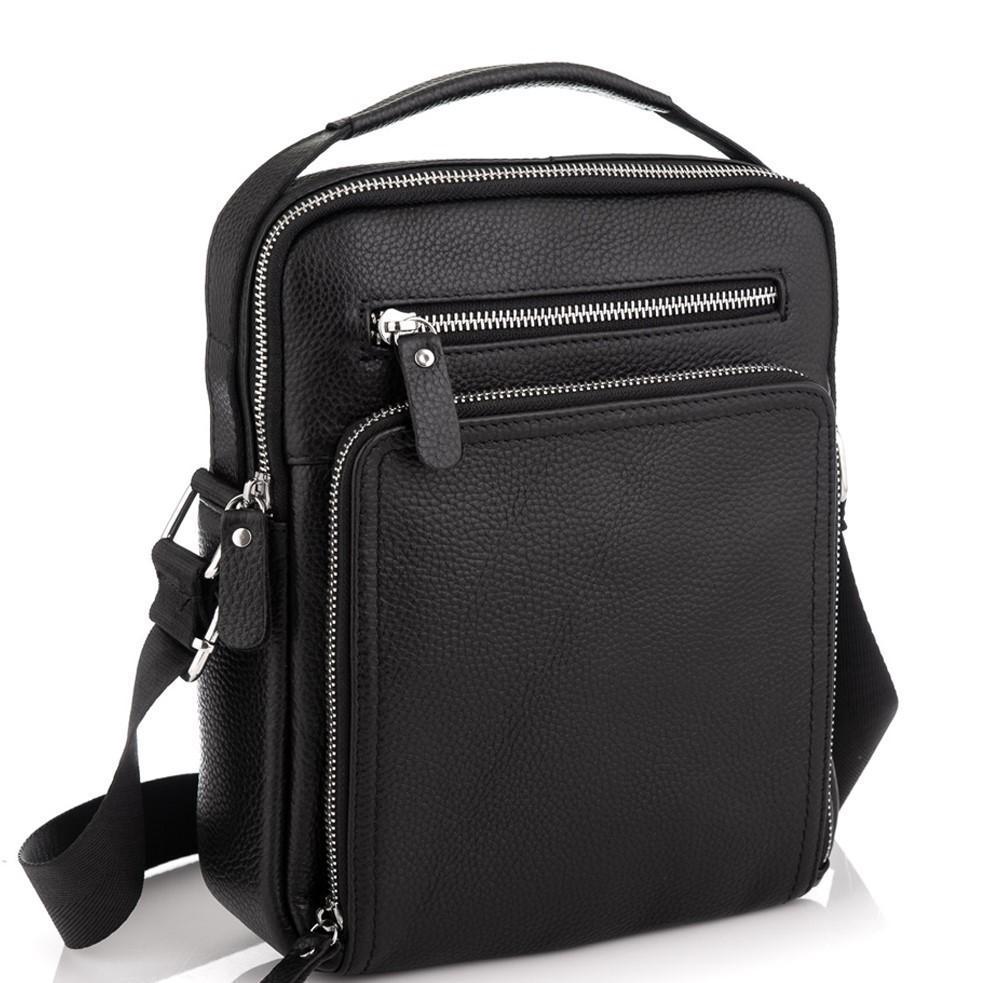 

Мужская кожаная сумка месенджер Tiding Bag 130121-NM 21 х 27 х 6 Черный