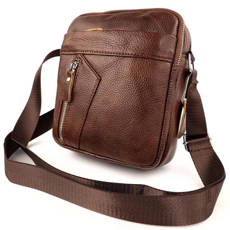

Мужская кожаная сумка месенджер Tiding Bag 15020-NM 23 х 18 х 6 Коричневый