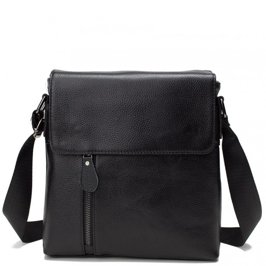 

Мужская кожаная сумка месенджер Tiding Bag 130095-NM 24 х 26 х 6 Черный
