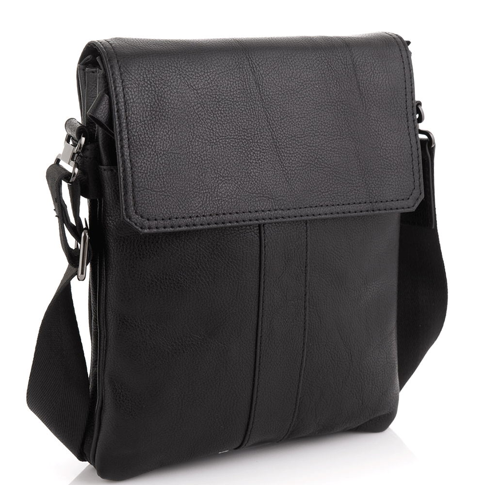 

Мужская кожаная сумка месенджер Tiding Bag 8678A-NM 22 x 26 x 3 Черный