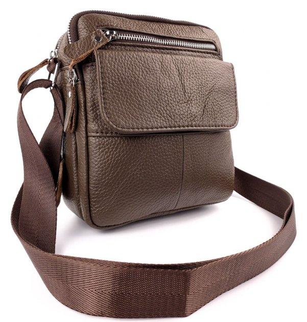 

Мужская кожаная сумка месенджер Leather Collection 13824-NM 19 х 22 х 7-8 Коричневый