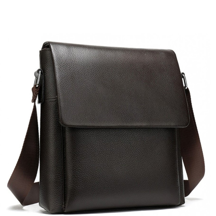 

Мужская кожаная сумка месенджер Tiding Bag A25-1278C-NM 24 х 28 х 6 Коричневый