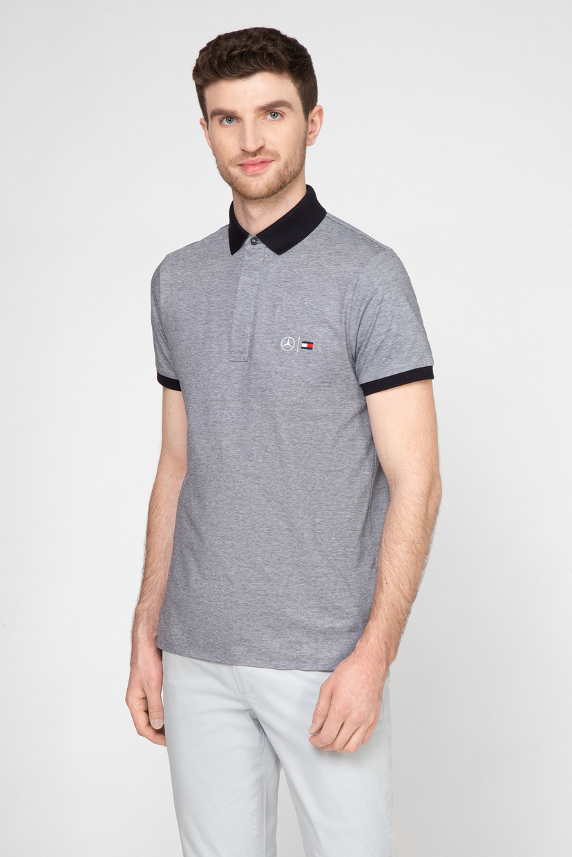 

Мужское синее поло Mercedes Benz TECH MINI STRIPE SLIM Tommy Hilfiger S TT0TT07088