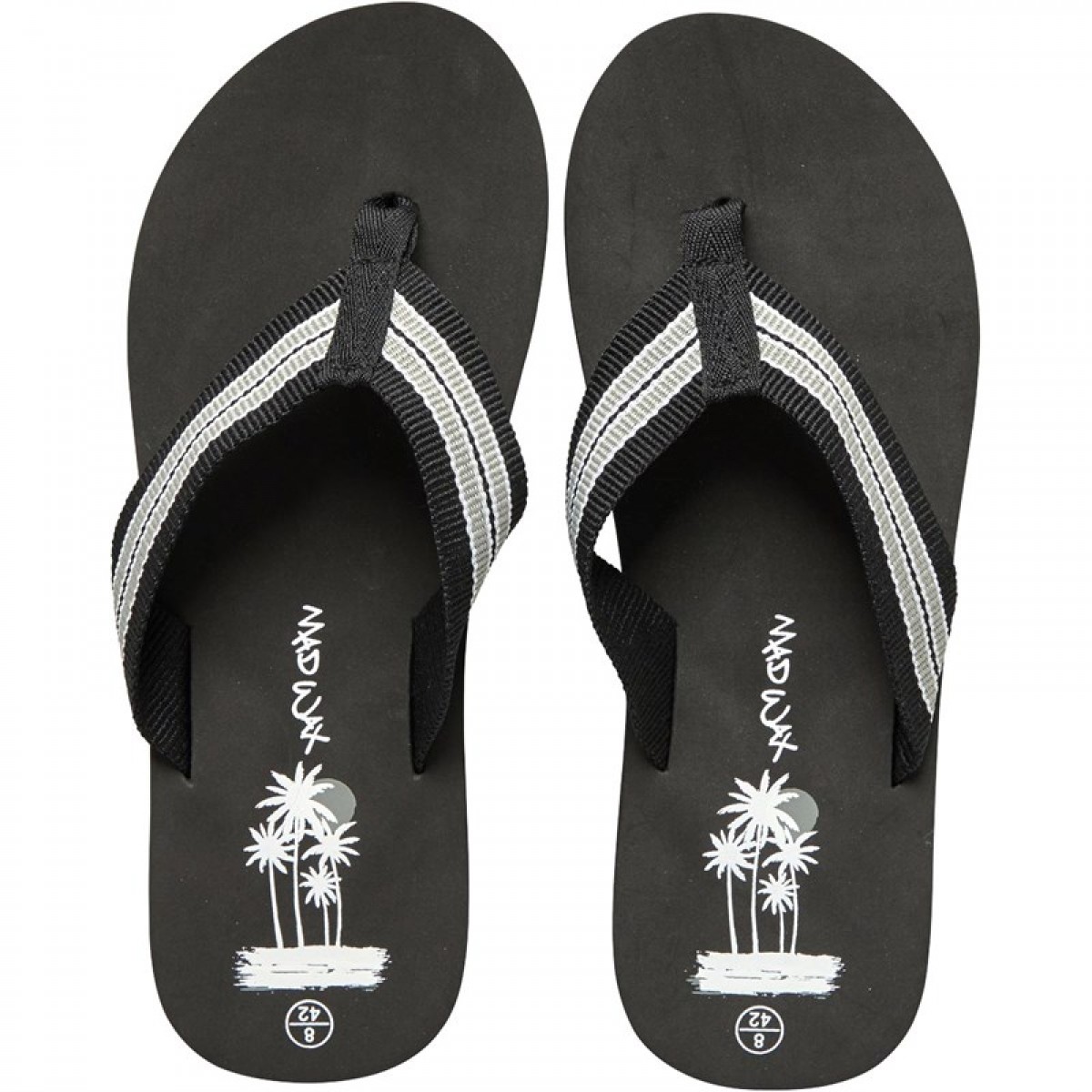 

Вьетнамки Mad Wax Striped Strap Black Black, 44