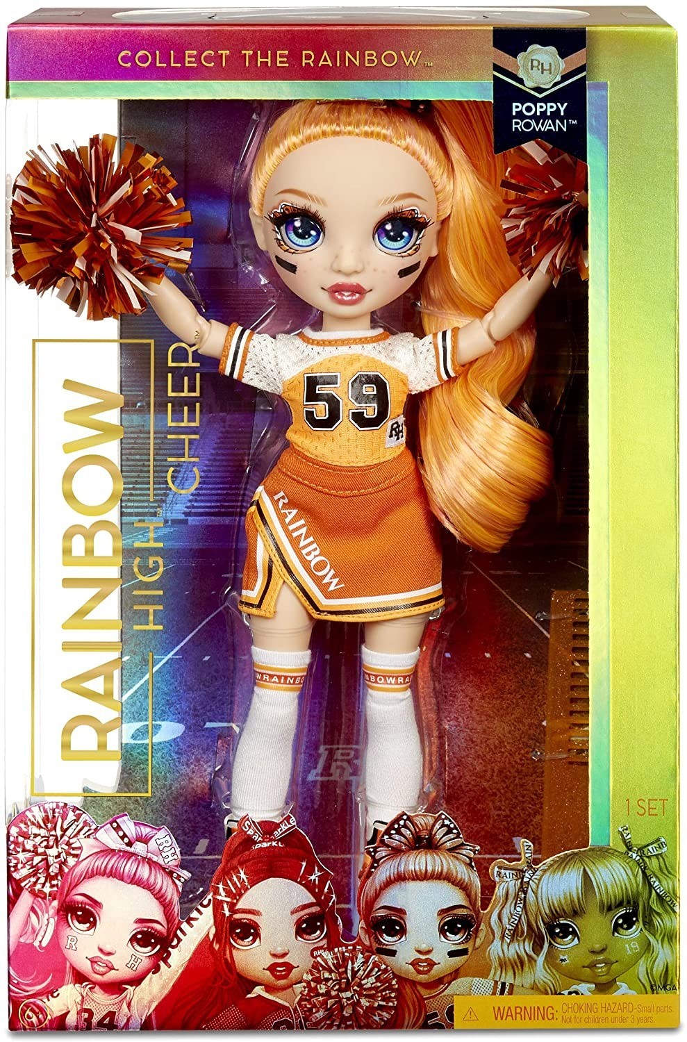 

Кукла RainRainbow High Cheer Poppy Rowan Orange Cheerleader