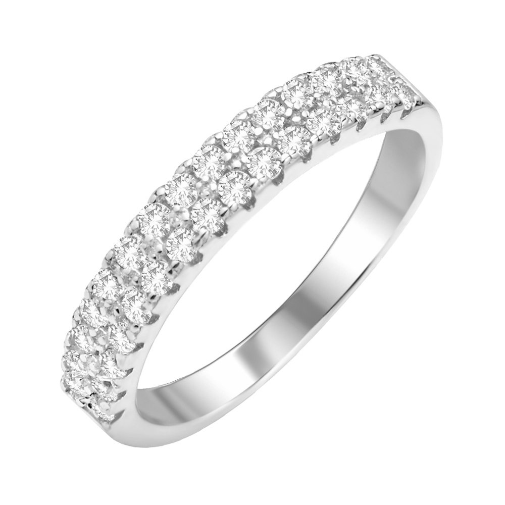 

Серебряное кольцо с кристаллами циркония 000112711 16 размера