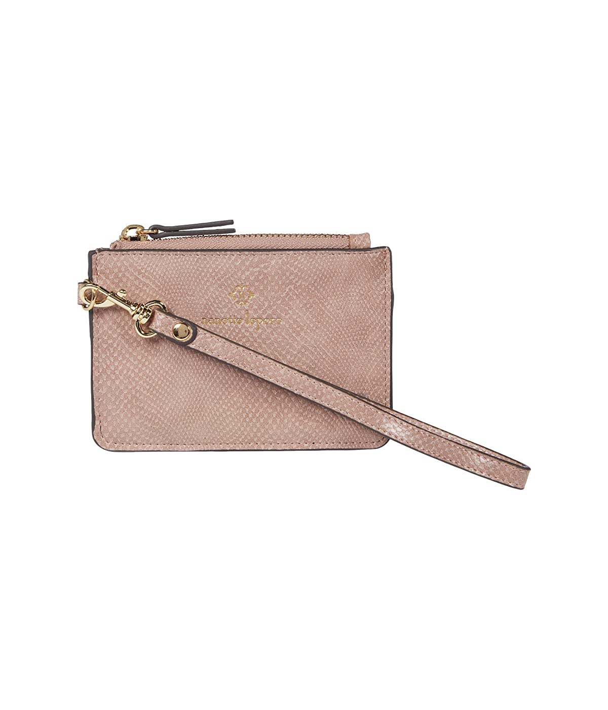 

Кошелек Nanette Lepore Top Zip Card Case Wristlet Strap Mauve Lizard, Универсальный