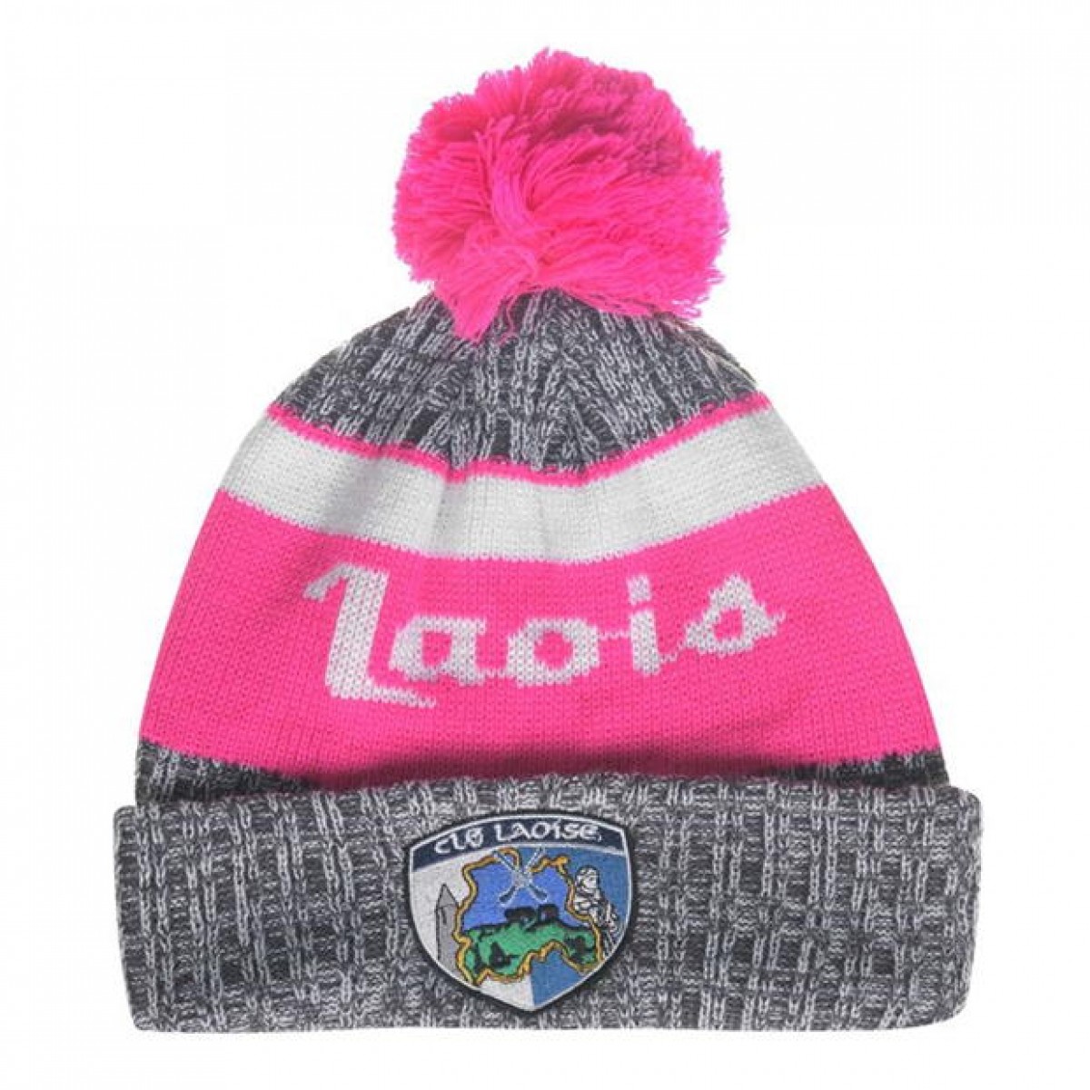 

Головной убор Official Laois GAA Beanie Char/White/Pink, Женский