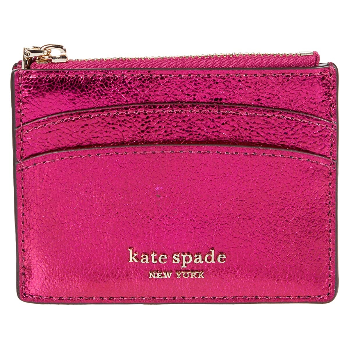 

Кошелек Kate Spade Spencer Metallic Coin Card Case Metallic Rhododendron, Универсальный