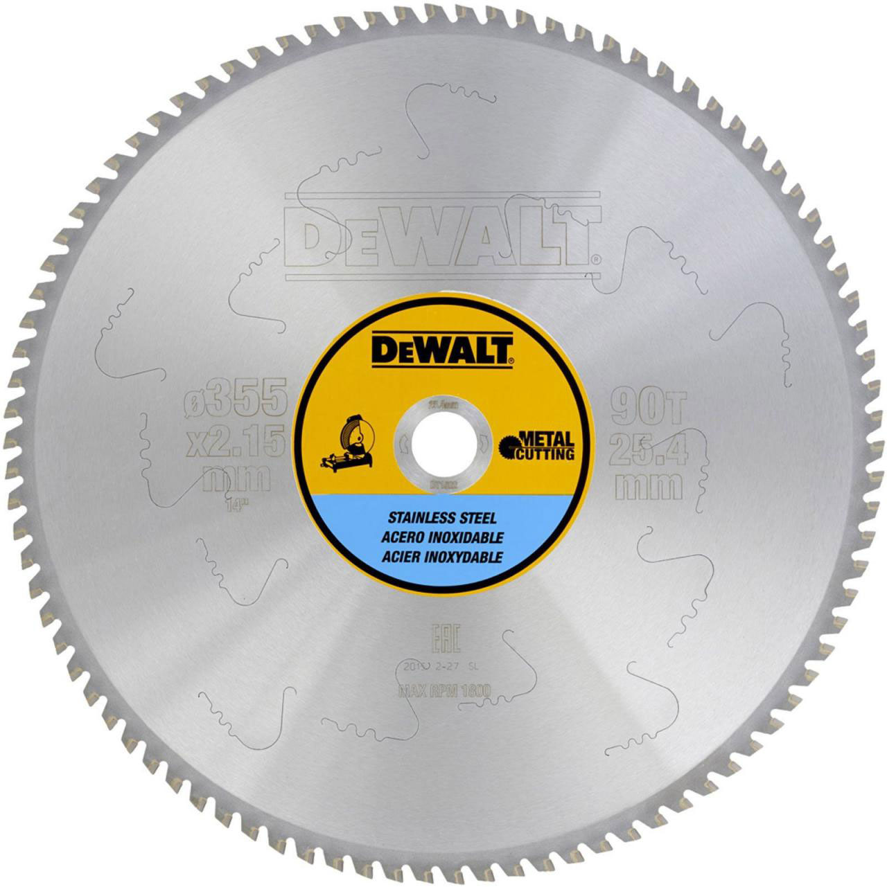 

Диск пиляльний DeWalt по металу 355 мм 90