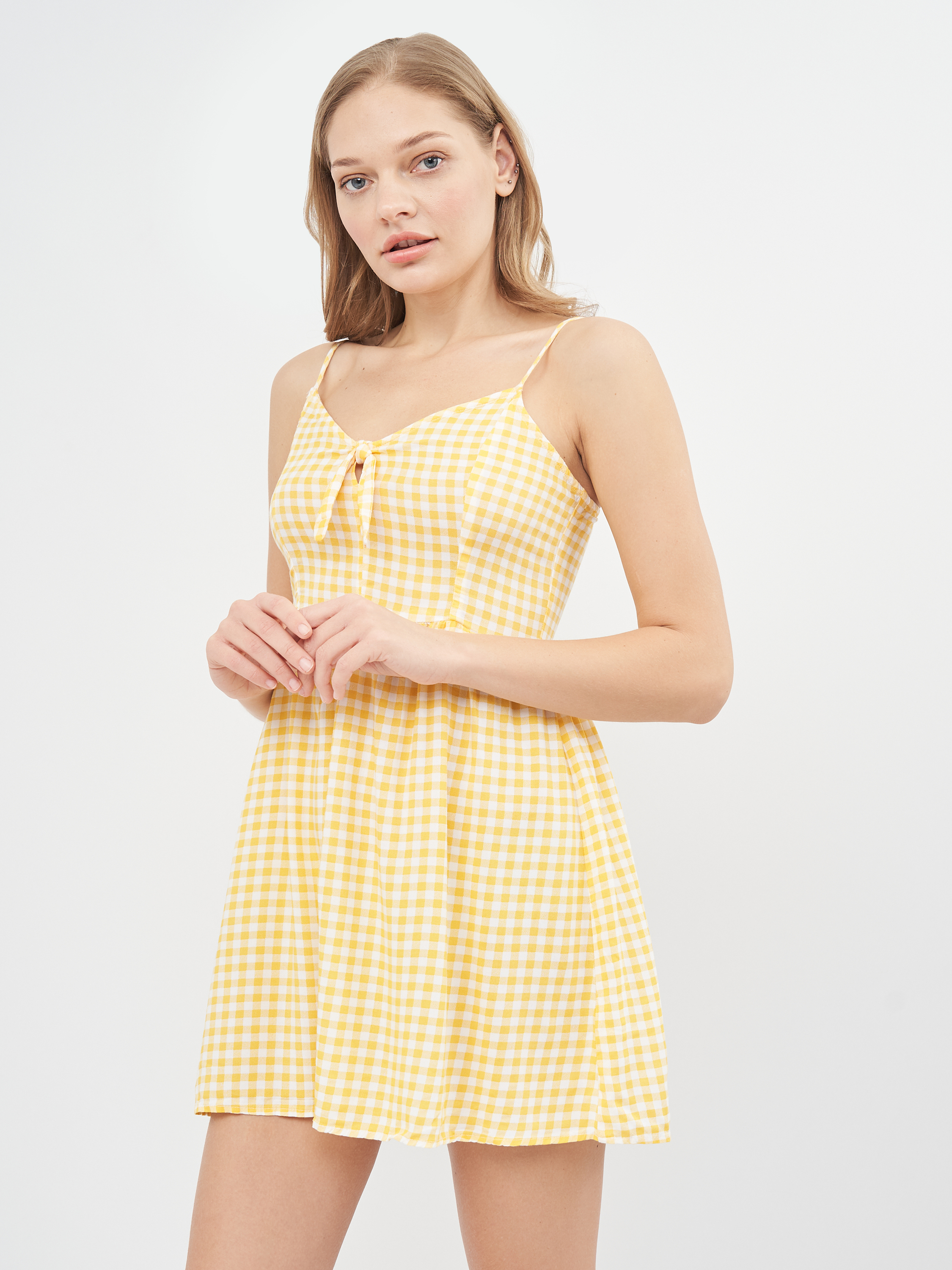 

Сарафан H&M  желто белый 1801693903, Сарафан H&M 40 желто белый 1801693903