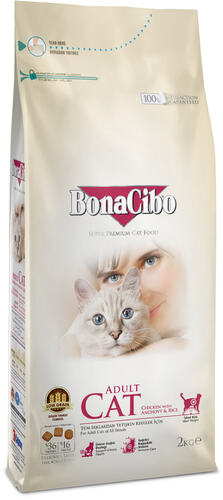 

Сухой корм для взрослых котов с мясом курицы, анчоусами и рисом Bonacibo Adult Cat 2 кг BonaCibo BGL-BC-04