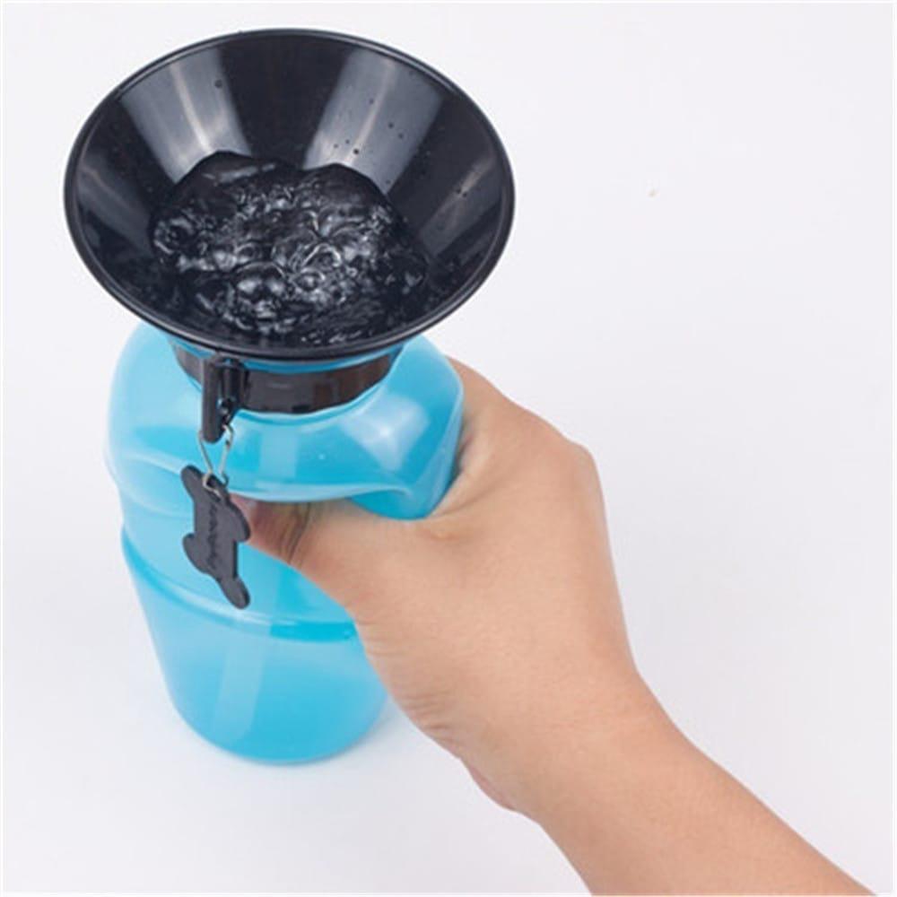 

Портативная поилка SUNROZ Dog Bottle прогулочная бутылка с чашей для собак 500 мл Синий