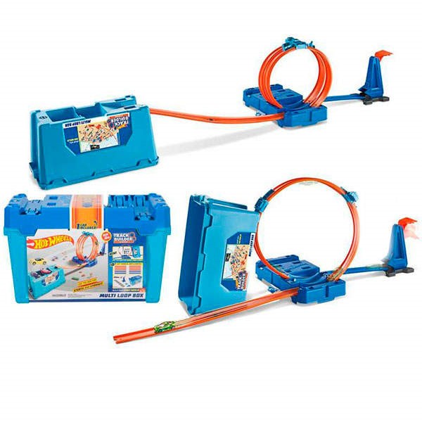 

Автомобильный трек Hot Wheels Двойная петля ящик для трюков Track Builder Multi Loop Box Original