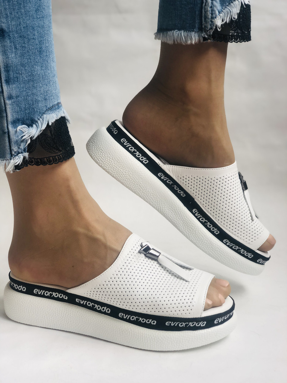 

Женские шлёпанцы Evromoda 40 Белый 2188