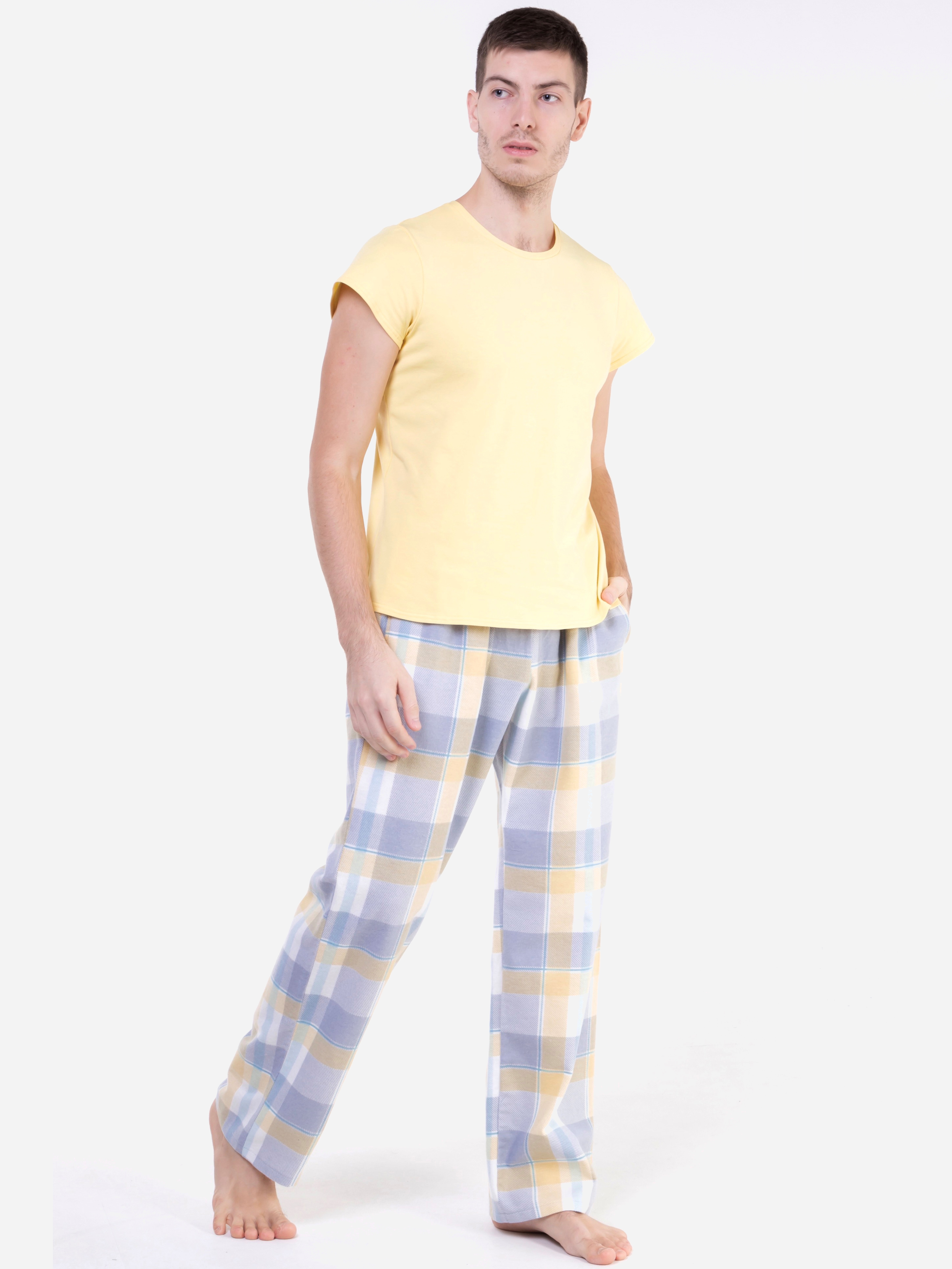 

Пижама Apriori Light AP-000007 XXL Желтый/Голубой