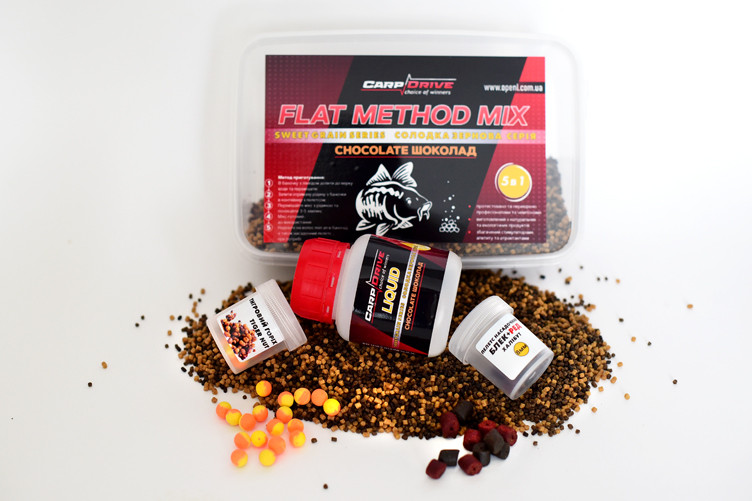

Флэт метод микс Chocolate (Шеколад) Carp Drive 5 в 1