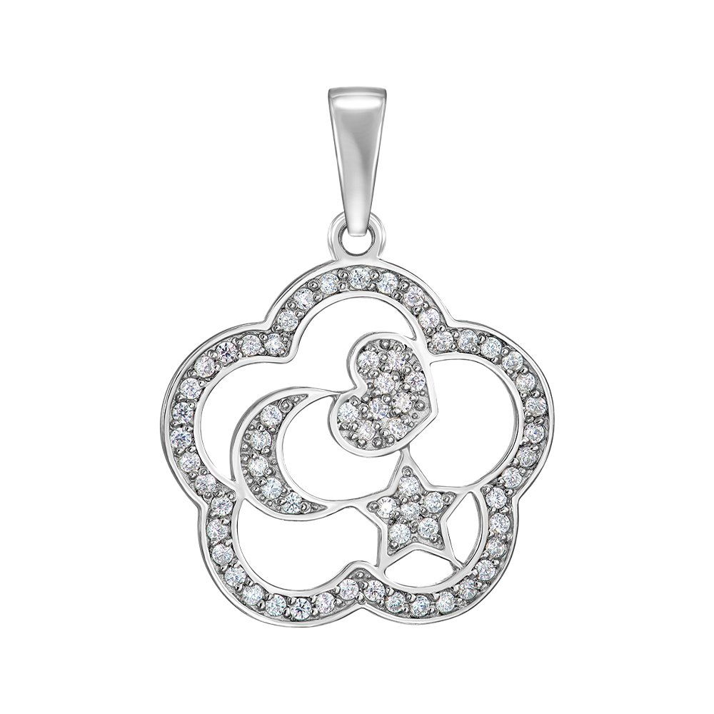 

Серебряная подвеска с фианитами 000150672