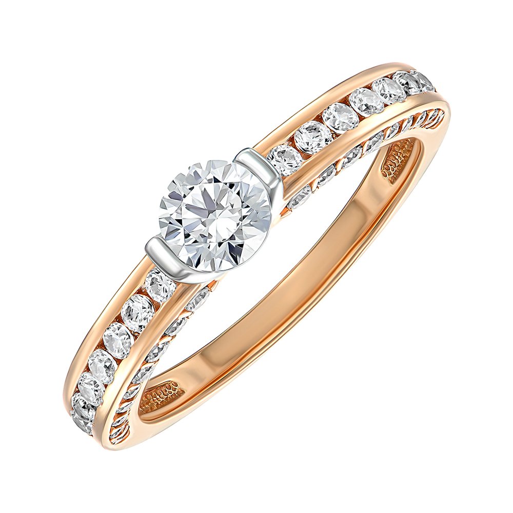 

Кольцо из красного золота с фианитами S Zirconia 000149909 16.5 размера