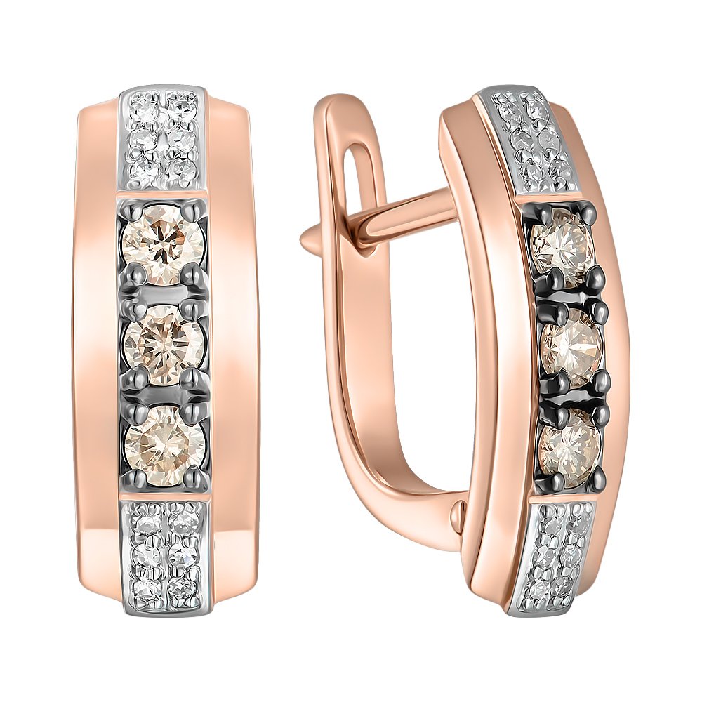 

Серьги из красного золота с бриллиантами 000151258