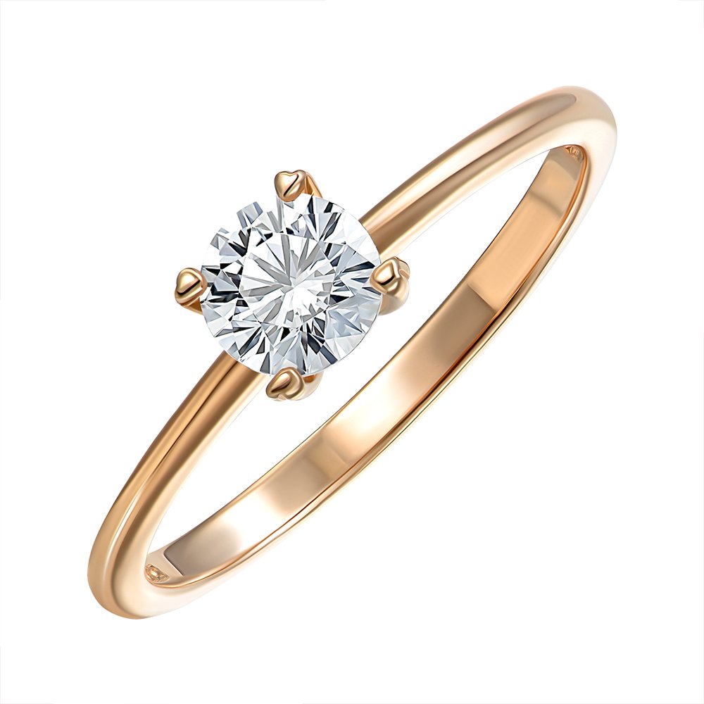 

Кольцо из красного золота с фианитом S Zirconia 000122770 17.5 размера
