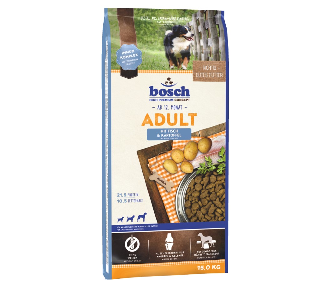 

Сухой корм для собак с рыбой и картофелем Bosch Adult Fish & Patato 15 кг Bosch BGL-BO-80