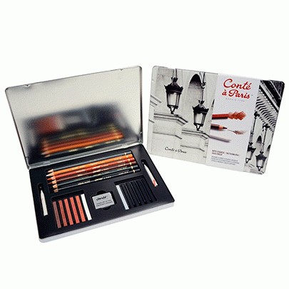 

Набор для эскизов "Sketching Box" Conte a Paris, в метал. боксе