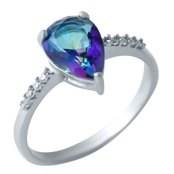 

Серебряное кольцо jill с мистик топазом 1.51ct 18 размер