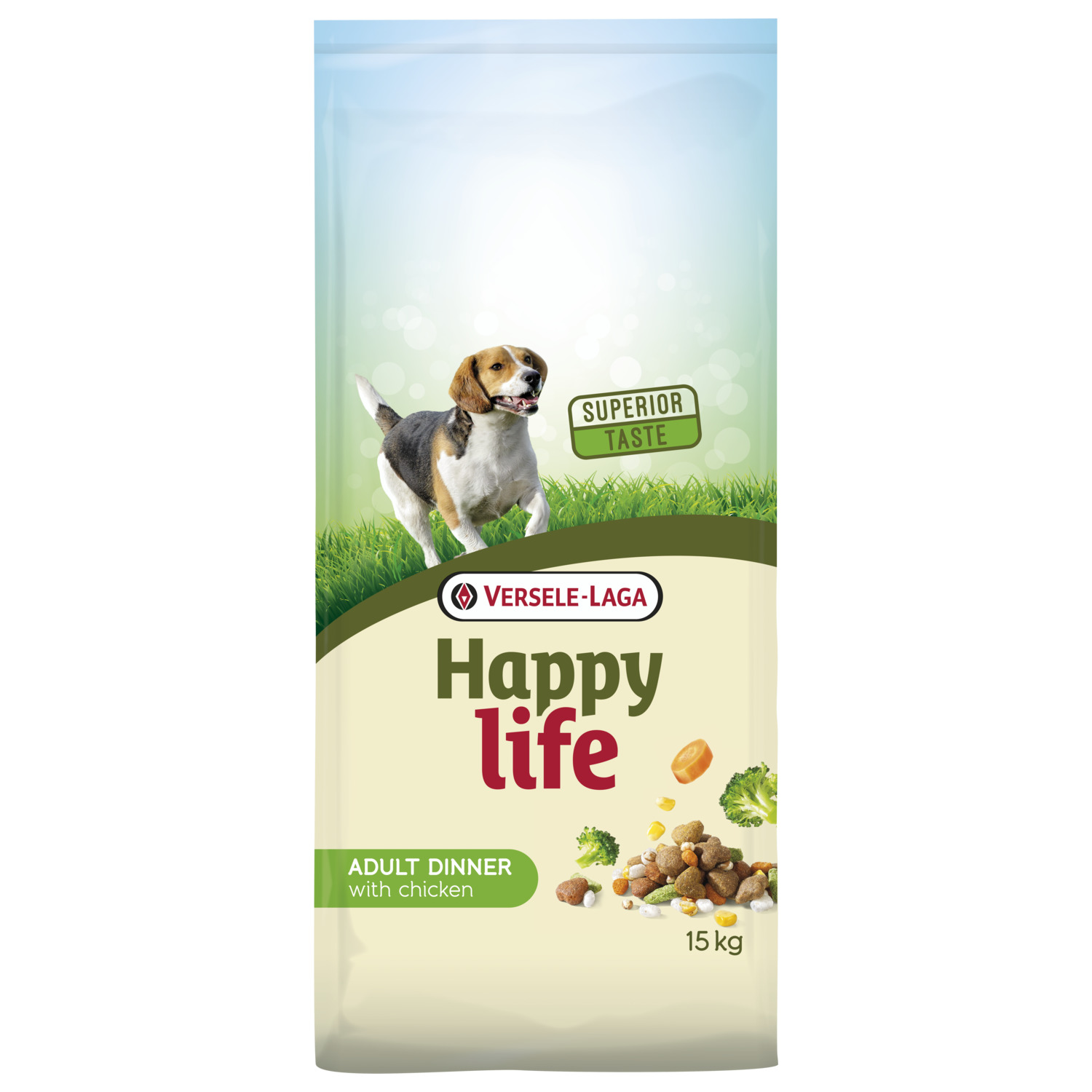 

Cухой корм для собак всех пород с курицей и овощами Happy Life Adult Dinner with Chicken 15 кг Happy Life BGL-VL-157