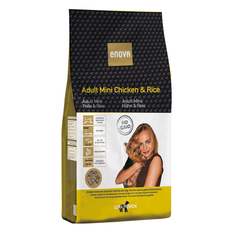 

Сухой корм для собак мелких пород с курицей ENOVA ULTRA PREMIUM MINI ADULT Chicken & Rice 20 кг бридер ENOVA BGL-EN-50